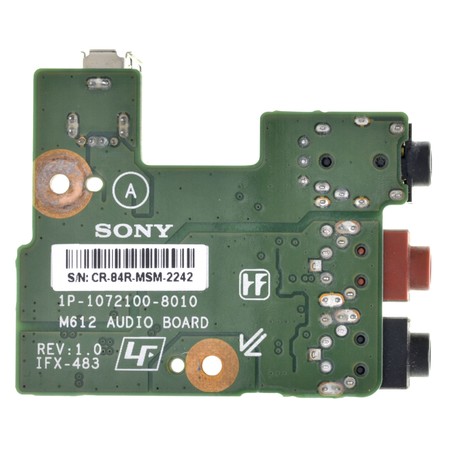 Шлейф / плата для Sony VAIO VGN-AR / 1P-1072100-8010 REV: 1.0 на аудио разъем