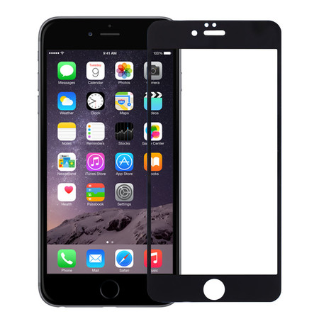 Защитное стекло для Apple iPhone 6 Plus, 6S Plus полное покрытие (полноэкранное) черное