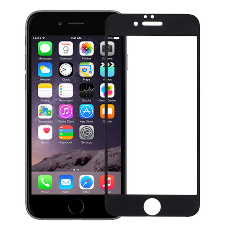 Защитное стекло П/П 10D черное для Apple iPhone 6 A1549 (модель CDMA)