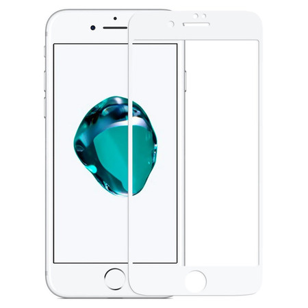 Защитное стекло П/П 10D белое для Apple iPhone 8 (A1863)