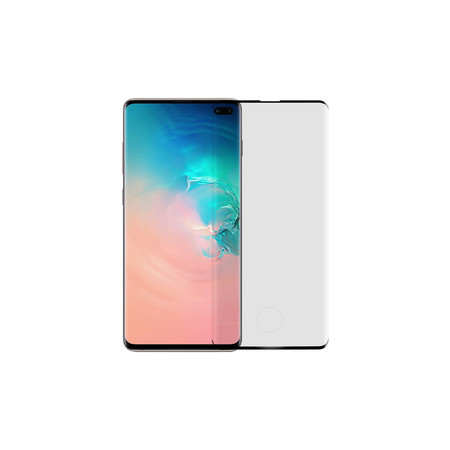 Защитное стекло П/П черное для Samsung Galaxy S10 Plus (SM-G975F)