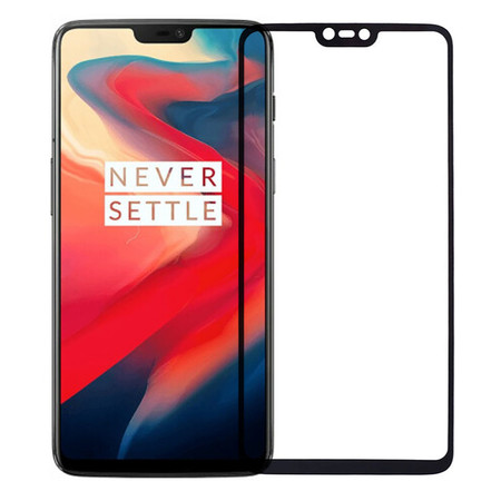 Защитное стекло П/П черное для OnePlus 6