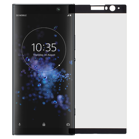 Защитное стекло П/П черное для Sony Xperia XA2 Plus (H4413, H4493)