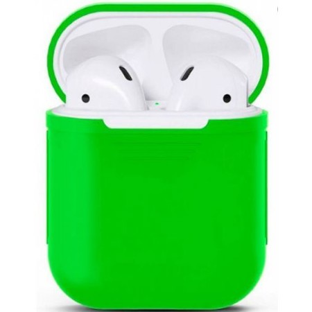 Чехол Silicone Case зелёный для Apple AirPods 2 (A2032, A2031)