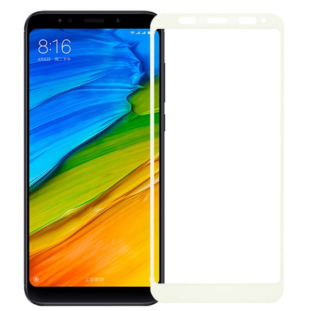 Защитное стекло П/П белое для Xiaomi Redmi 5 Plus