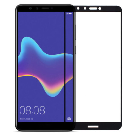Защитное стекло П/П черное для Huawei Y9 (2018) (FLA-LX1)