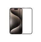 Защитное стекло (бокс для наклеивания) П/П черное Глянцевое для Apple iPhone 15 Pro Max