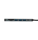 Переходник - разветвитель USB HUB 7 в 1 Type-C серебристый