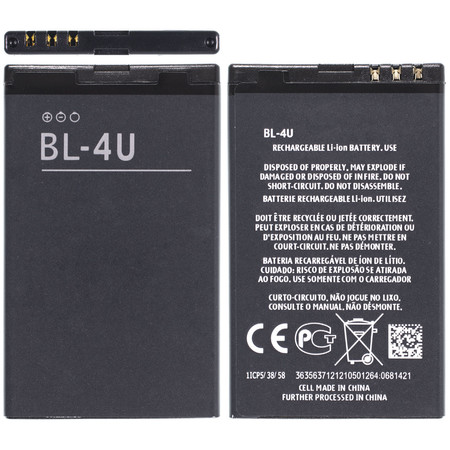 Аккумулятор / батарея BL-4U для Explay B240, Nokia 6600i, FLY EZZY 3, Nokia 515, Explay BM55, Nokia 5230, 206, 8800 Arte, 6600, 5530, E66 и др.