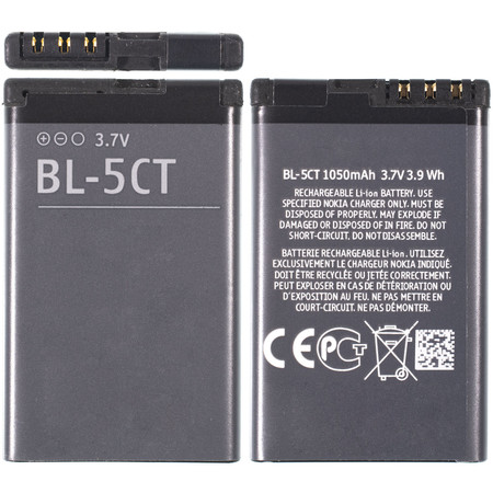 Аккумулятор BL-5CT для Nokia 6303 Classic, 3720 classic, 5220 XpressMusic, 6303i Classic, 6730 classic, C3-01, C5-00, C6-01