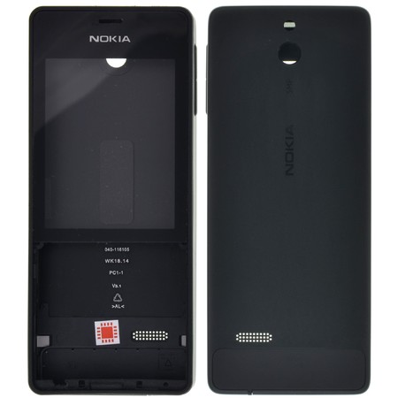 Корпус в сборе / черный для Nokia 515 Dual Sim