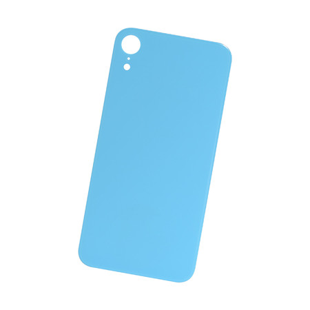 Стекло задней крышки для Apple iPhone XR (широкий вырез под камеру) голубое