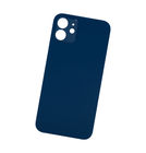Стекло задней крышки для Apple iPhone 12 (широкий вырез под камеру) синее