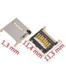 Разъем MicroSD 11-12mm x 11-12mm x 1,1mm