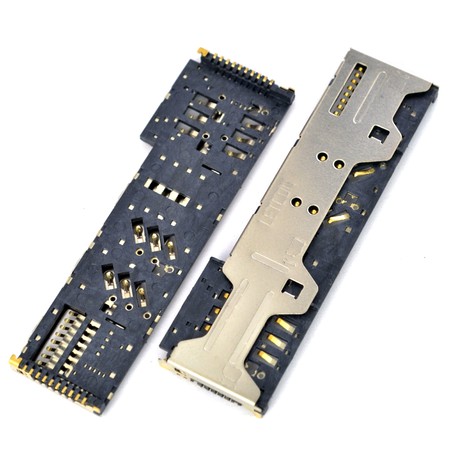 Разъем Mini-Sim+Micro-Sim+MicroSD 16-17mm x 52-53mm x 1,9mm ZTE Q201T