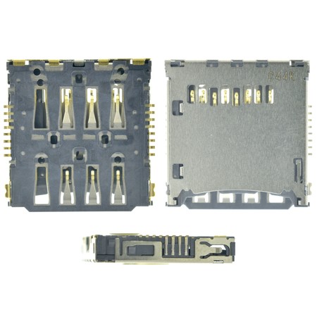 Разъем Micro-Sim+MicroSD 15-16mm x 14-15mm x 2,9mm Sony Xperia V LT25 и др.