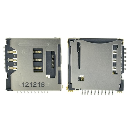 Разъем Micro-Sim+MicroSD 17-18mm x 16-17mm x 2,7mm Samsung E2202 и др.