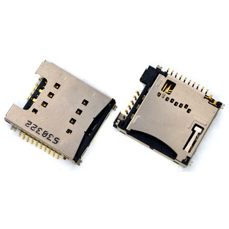 Разъем Micro-Sim+MicroSD 18-19mm x 16-17mm x 2,65mm LG Optimus L9 P760