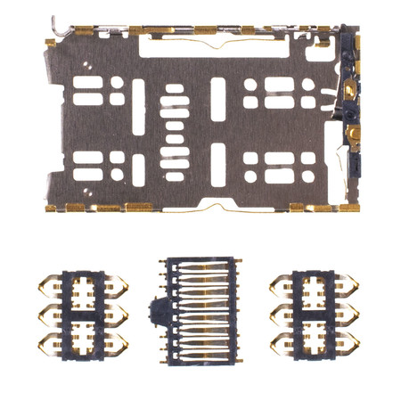 Разъем Nano-Sim+MicroSD 27-28mm x 16-17mm x 1,35mm Honor 10 Lite и др.
